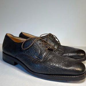 Gravati Per Arthur Beren Men’s Peccary Brown Leather Plain Toe Derby Size 7W